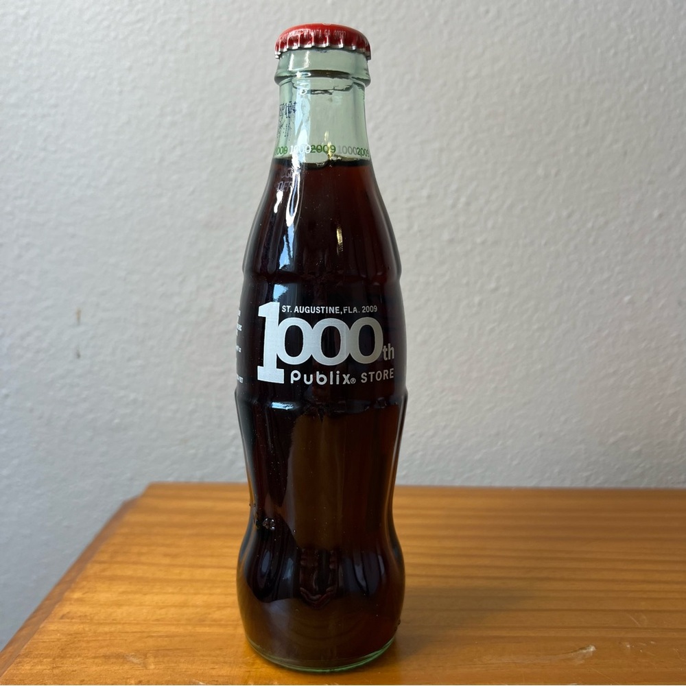 COCA COLA Bottle St. Augustine Florida Publix 1000th store 2009 8 oz Unopened